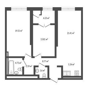Квартира 81,4 м², 2-комнатная - изображение 1