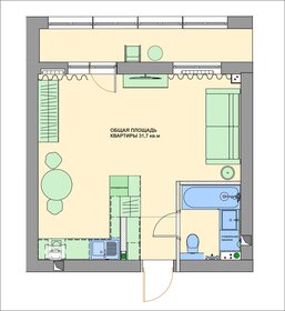 Квартира 31,7 м², студия - изображение 1