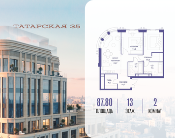 Квартира 87,8 м², 2-комнатная - изображение 1