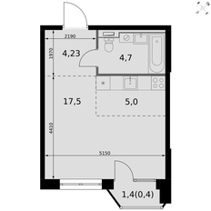 Квартира 31,9 м², студия - изображение 2