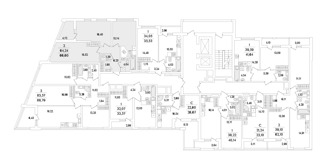 88,3 м², 3-комнатная квартира 24 903 794 ₽ - изображение 30
