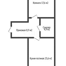 Квартира 54,2 м², 1-комнатная - изображение 1