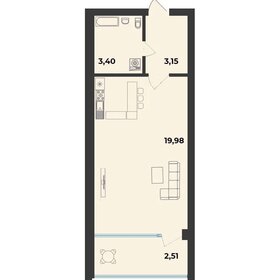 Квартира 29,3 м², 1-комнатная - изображение 1