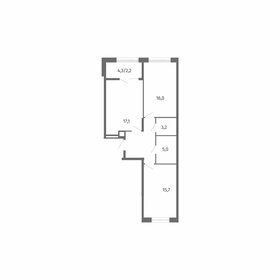 Квартира 68,3 м², 2-комнатная - изображение 2
