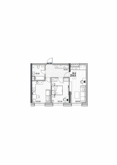 62,7 м², 2-комнатная квартира 12 500 000 ₽ - изображение 131