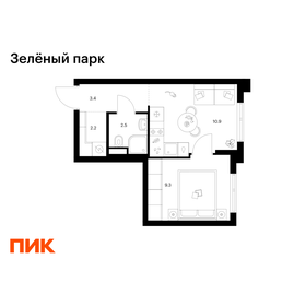 Квартира 28,3 м², 1-комнатная - изображение 1