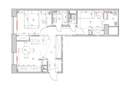 Квартира 90 м², 2-комнатная - изображение 4