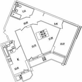 Квартира 97,8 м², 3-комнатная - изображение 1