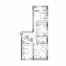Квартира 91,5 м², 3-комнатная - изображение 2