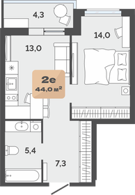 Квартира 41,9 м², 1-комнатная - изображение 1