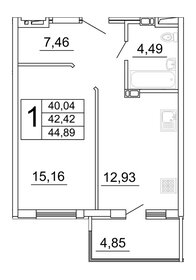 41,4 м², 1-комнатная квартира 6 800 000 ₽ - изображение 11