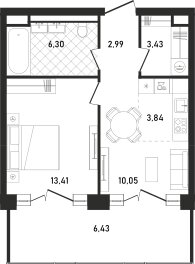 57,5 м², 2-комнатная квартира 45 143 792 ₽ - изображение 23