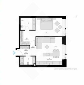 Квартира 54 м², 1-комнатная - изображение 1