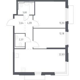 70 м², 2-комнатная квартира 19 950 000 ₽ - изображение 70