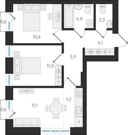 Квартира 53,1 м², 3-комнатная - изображение 1