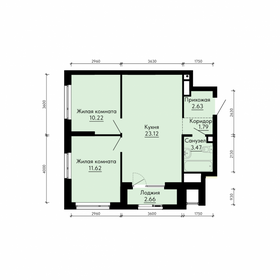 Квартира 54,1 м², 2-комнатная - изображение 1