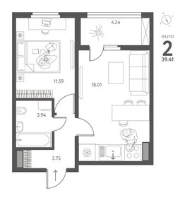 Квартира 39,4 м², 1-комнатная - изображение 1