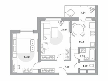 Квартира 55,7 м², 2-комнатная - изображение 1