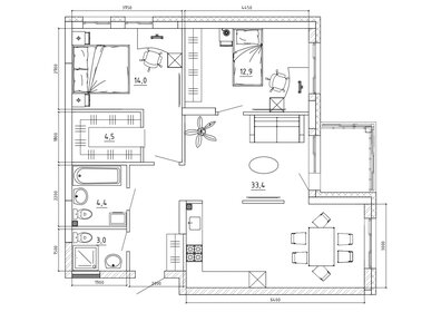 Квартира 86,1 м², 4-комнатная - изображение 1