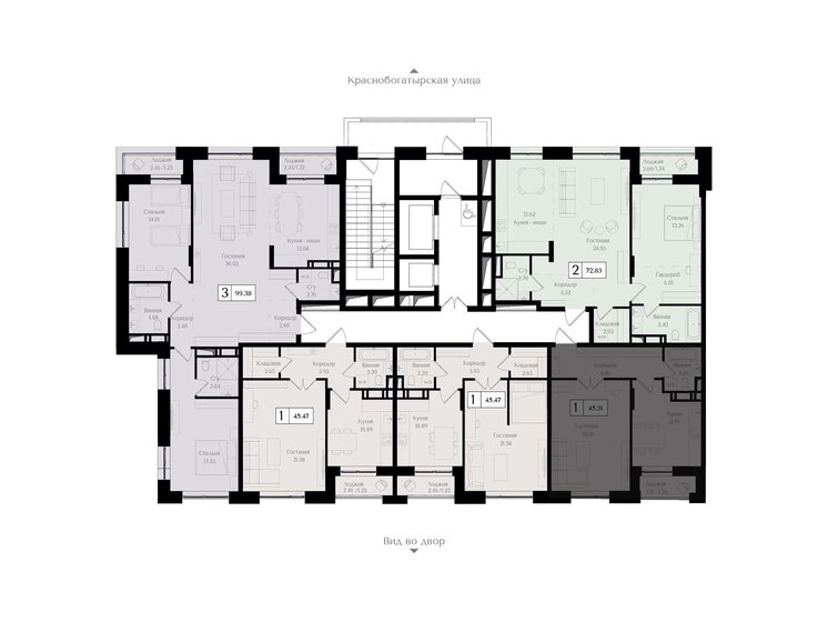 42,9 м², 1-комнатная квартира 26 344 268 ₽ - изображение 72