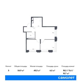 54,8 м², 2-комнатные апартаменты 21 140 460 ₽ - изображение 15