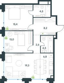 75 м², 3-комнатные апартаменты 38 000 000 ₽ - изображение 76