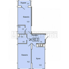 Квартира 62,2 м², 2-комнатная - изображение 2