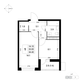 42 м², 2-комнатная квартира 4 800 000 ₽ - изображение 7