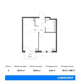 35,9 м², 1-комнатная квартира 7 418 622 ₽ - изображение 8