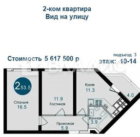 Квартира 53,5 м², 2-комнатная - изображение 1