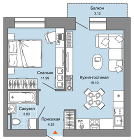 Квартира 40 м², 2-комнатная - изображение 1