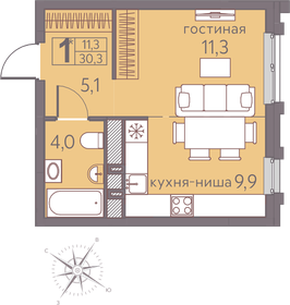 30,3 м², квартира-студия 4 772 250 ₽ - изображение 8