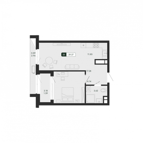 36,3 м², 2-комнатная квартира 10 585 886 ₽ - изображение 10