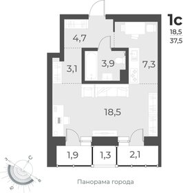 Квартира 37,5 м², 1-комнатная - изображение 1