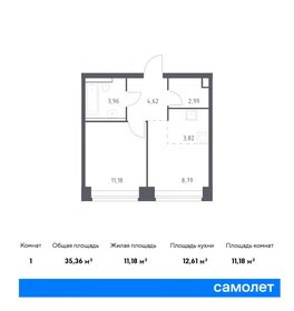 38,6 м², 2-комнатная квартира 12 200 000 ₽ - изображение 144