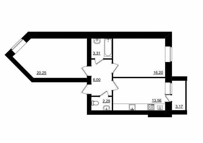 60 м², 2-комнатная квартира 5 600 000 ₽ - изображение 65