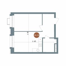 Квартира 38,4 м², 1-комнатная - изображение 2