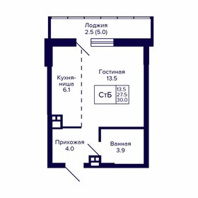 Квартира 30 м², студия - изображение 1