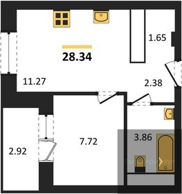 Квартира 28,3 м², 1-комнатная - изображение 1