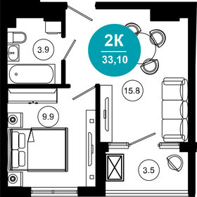 51,2 м², 2-комнатная квартира 13 000 000 ₽ - изображение 73