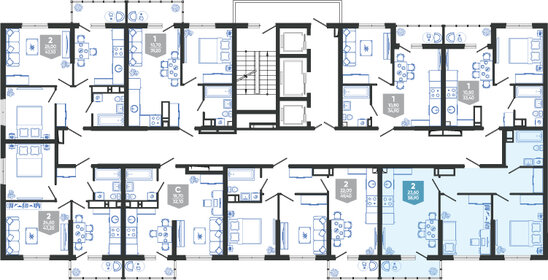 58,7 м², 2-комнатная квартира 8 100 000 ₽ - изображение 39