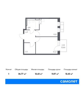 Квартира 36,8 м², 1-комнатная - изображение 1