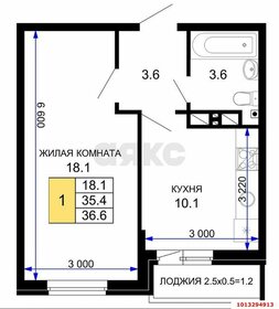 36,6 м², 1-комнатная квартира 3 420 000 ₽ - изображение 5