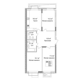 103,3 м², 3-комнатная квартира 26 619 068 ₽ - изображение 21