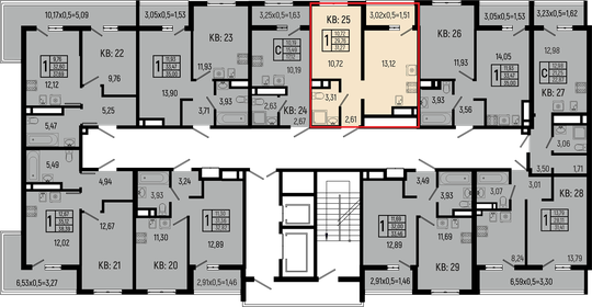 Квартира 31,3 м², 1-комнатная - изображение 2