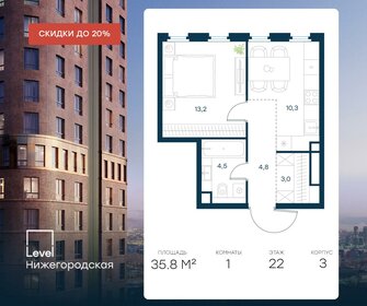 Квартира 35,8 м², 1-комнатная - изображение 1