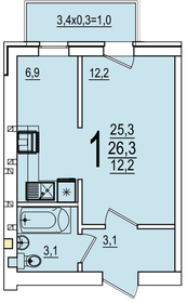 33 м², 1-комнатная квартира 3 050 000 ₽ - изображение 76