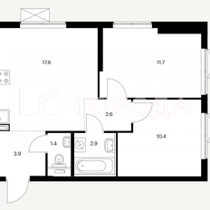 Квартира 50,5 м², 3-комнатная - изображение 2