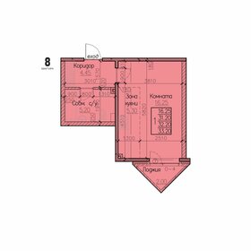 Квартира 32,2 м², 1-комнатная - изображение 1