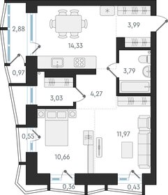 59,1 м², 2-комнатная квартира 12 700 000 ₽ - изображение 71